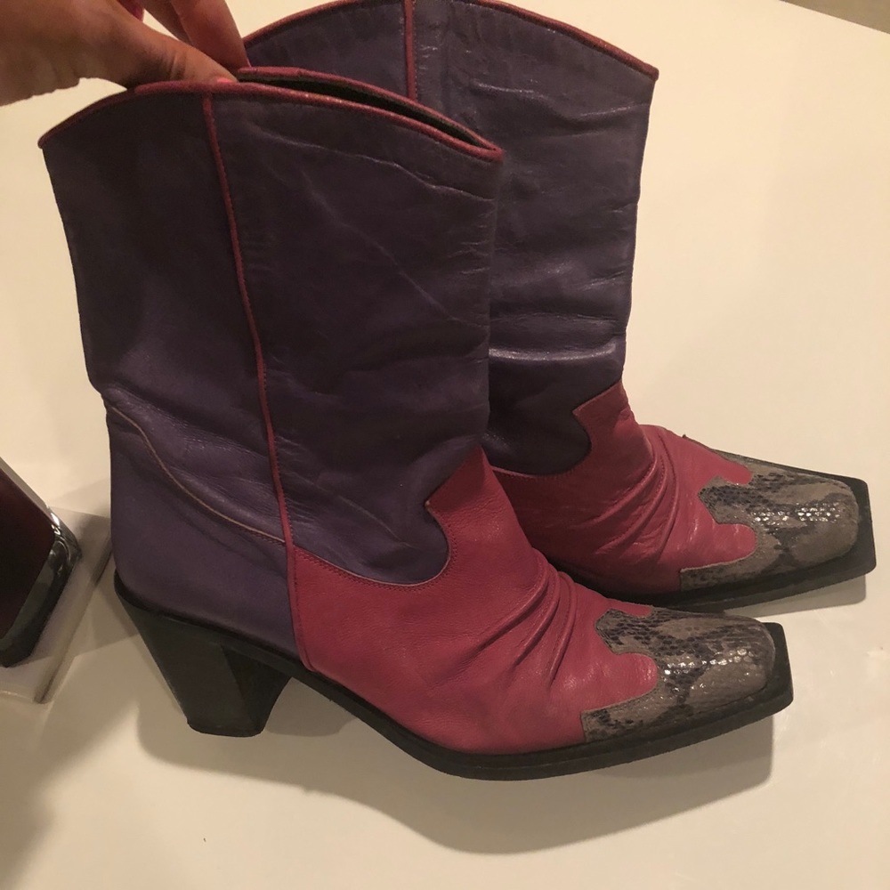 Leather + Python Booth Made In Italy - image 1